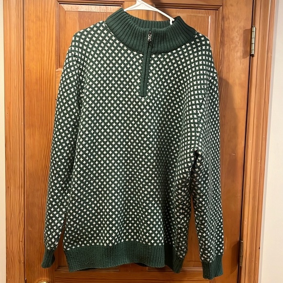 Long wharf supply co mens Edgartown quarter zip up sweater size Xlarge . - Picture 2 of 8